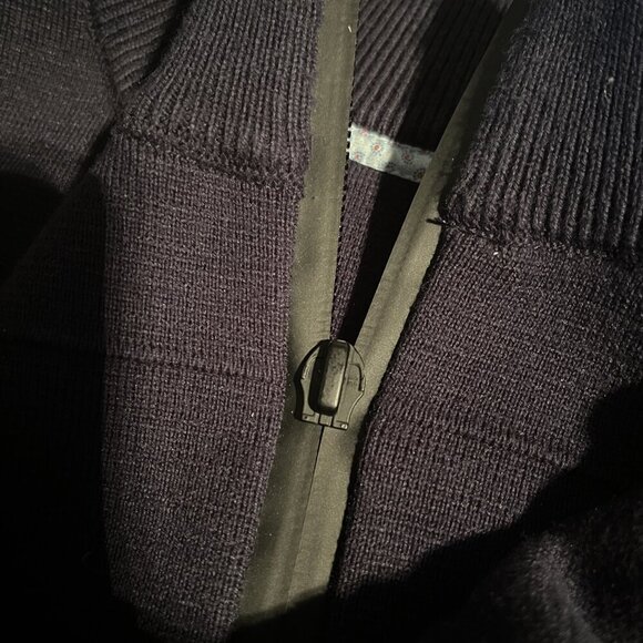 Robert Graham Large Navy Blue Full Zip Sweater - Picture 6 of 6